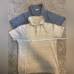 Suitsupply Beige and Blue Polo Shirts